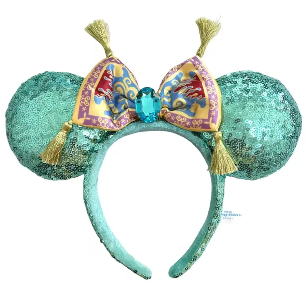 Disney Aladdin Jasmine Princess Magic Carpet Minnie Mouse Sequins Ear Headband